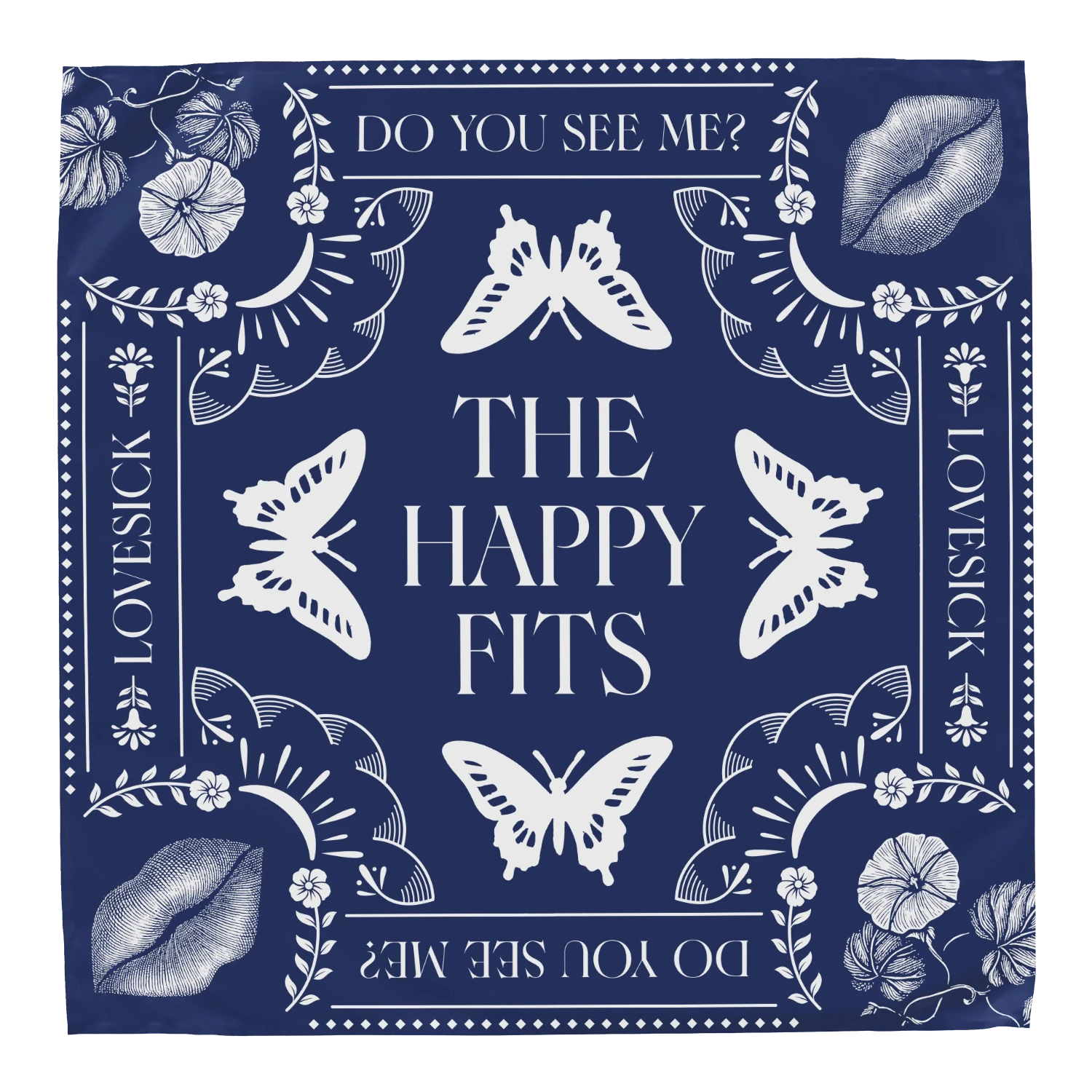 The Happy Fits - Lovesick Bandana (Navy)