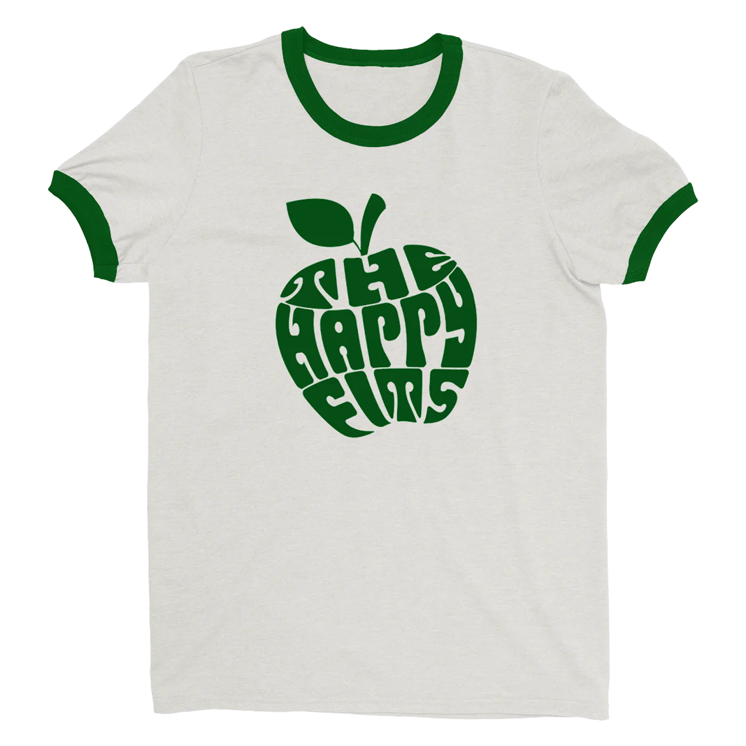 The Happy Fits - Apple Ringer T-Shirt (White/Dark Green)