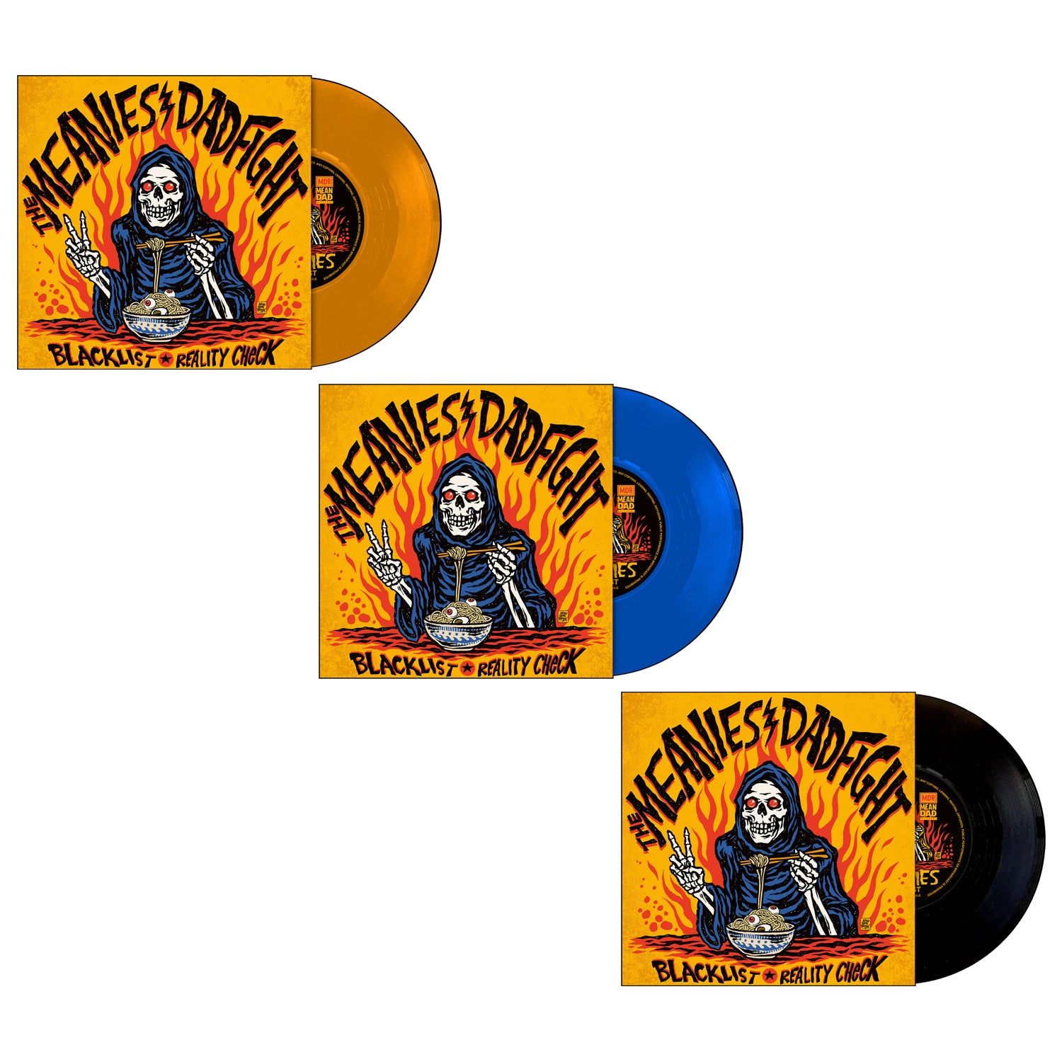 The Meanies / Dad Fight - Split 7" Vinyl (Colour)