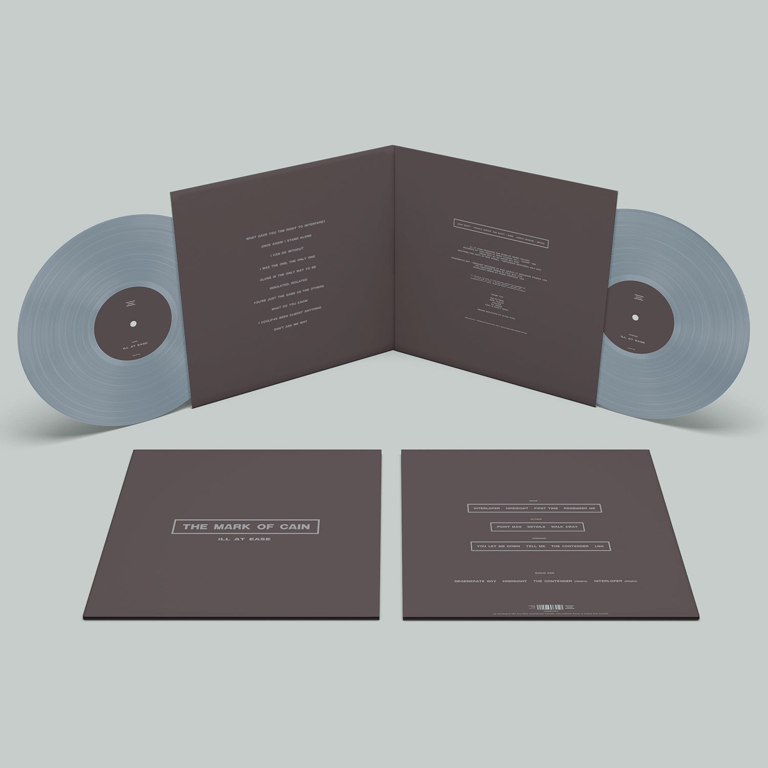 The Mark Of Cain - Ill At Ease Deluxe 2LP (Gun Metal Grey Vinyl)