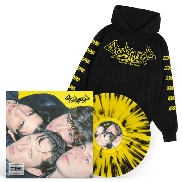 These New South Whales - Godspeed LP (Yellow & Black Splatter Vinyl) Hoodie Bundle