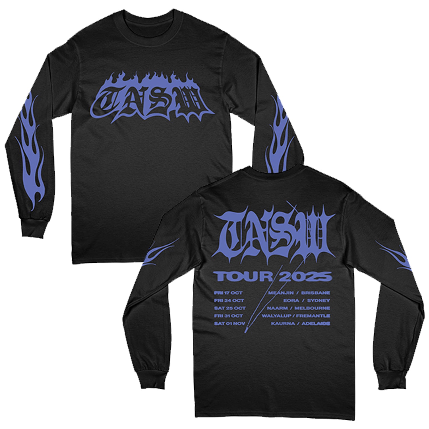 These New South Whales - Flames Longsleeve (Black)