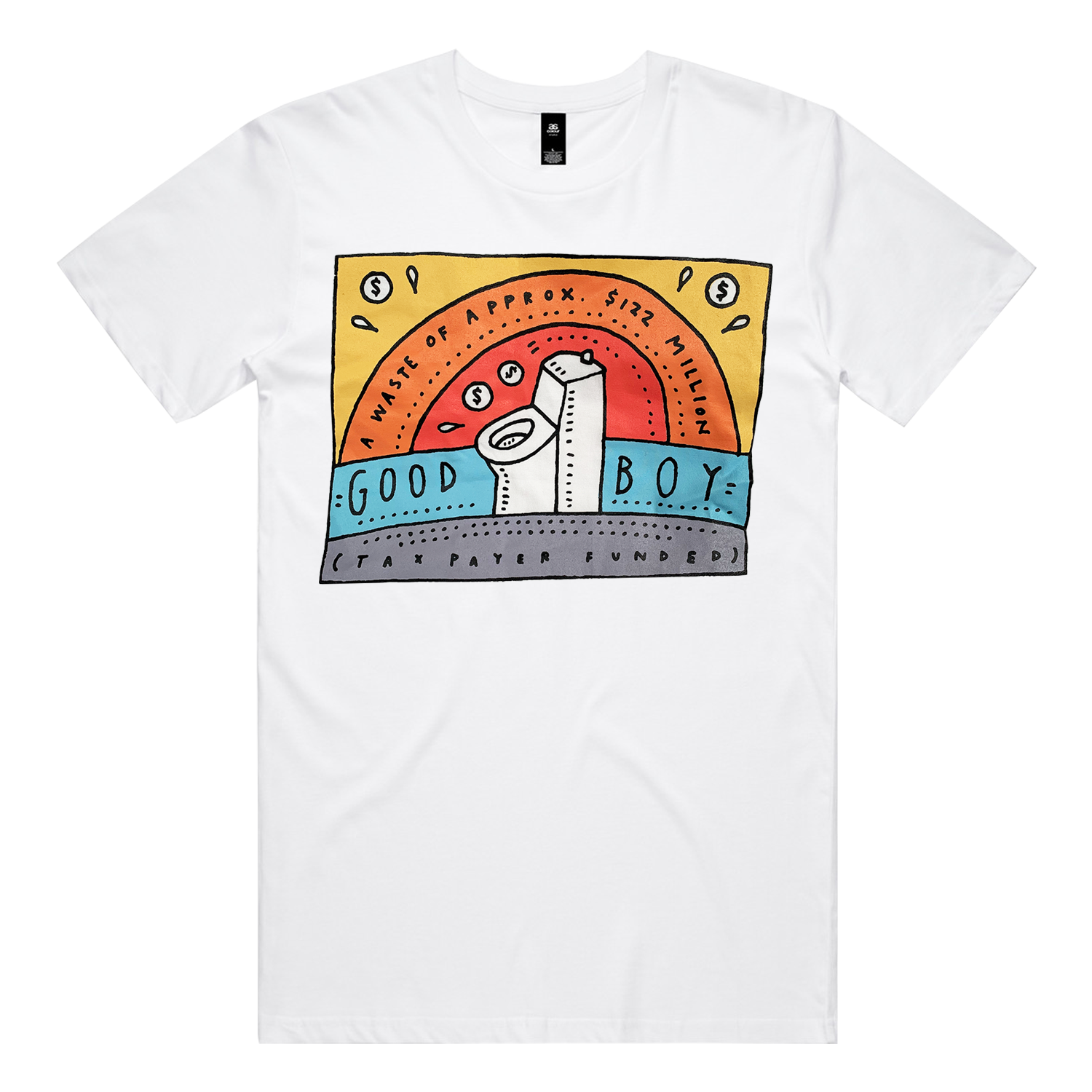 Good Boy - A Waste of 122 Million Tee (White)