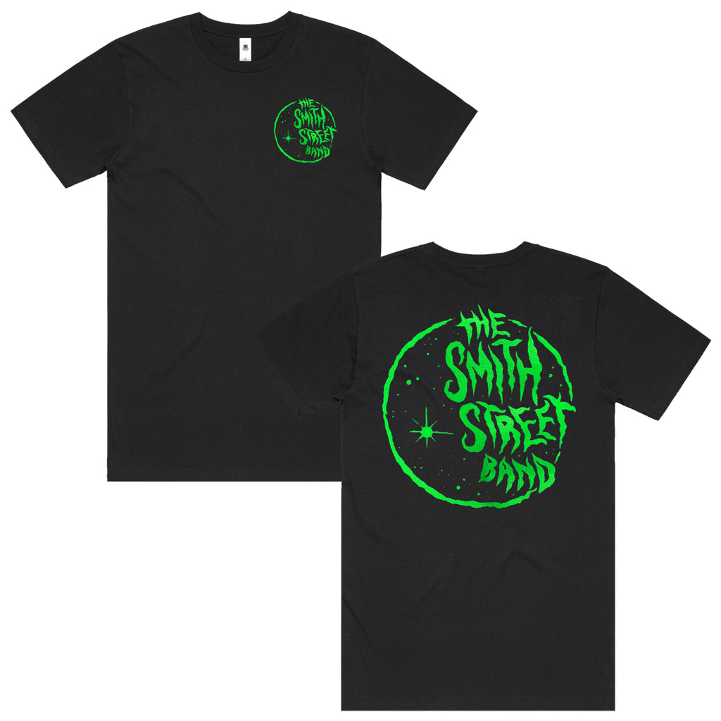 The Smith Street Band - Green Moon T-Shirt (Black w/ Green Print)