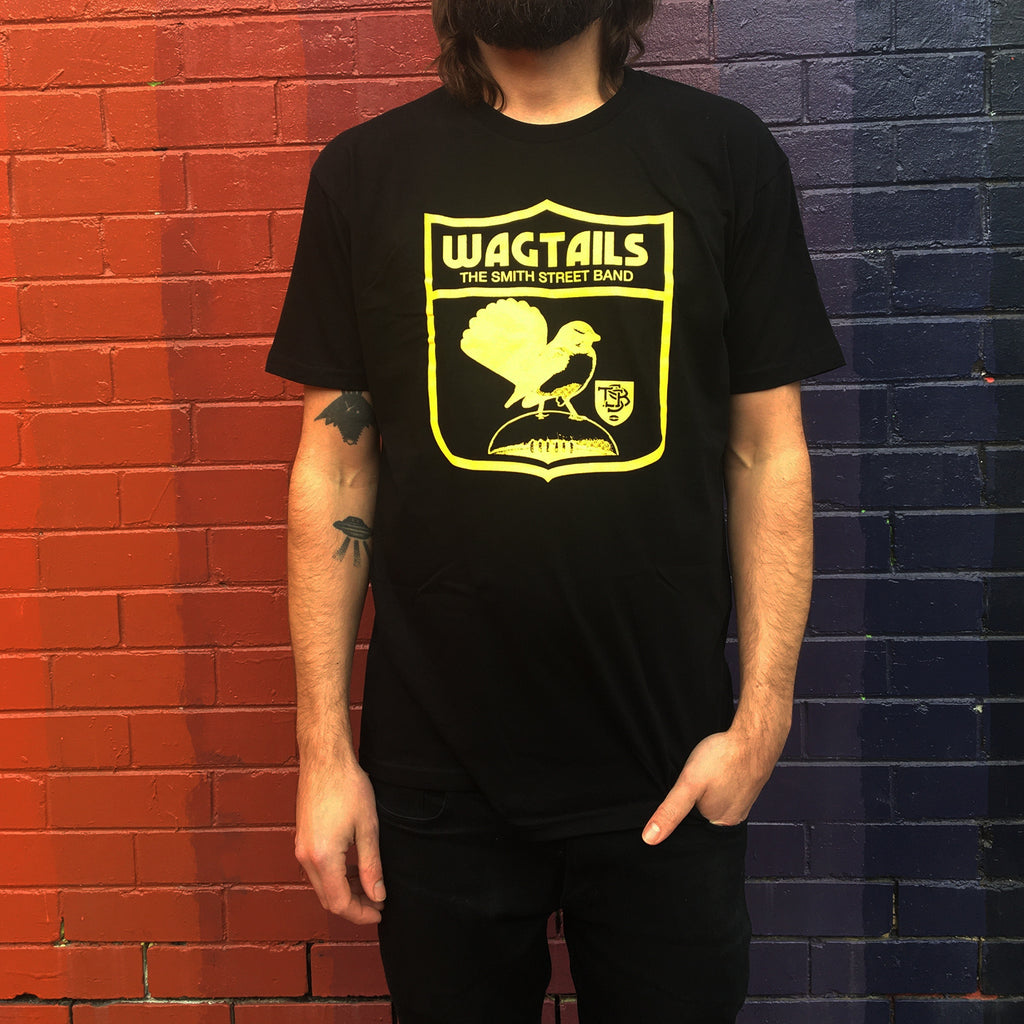 The Smith Street Band - Wagtails Tee (Black w/ Yellow Print)