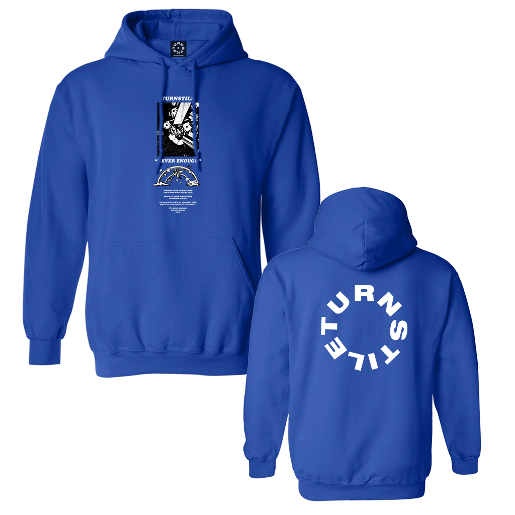 Turnstile - Never Enough Pullover Hoodie (Blue)