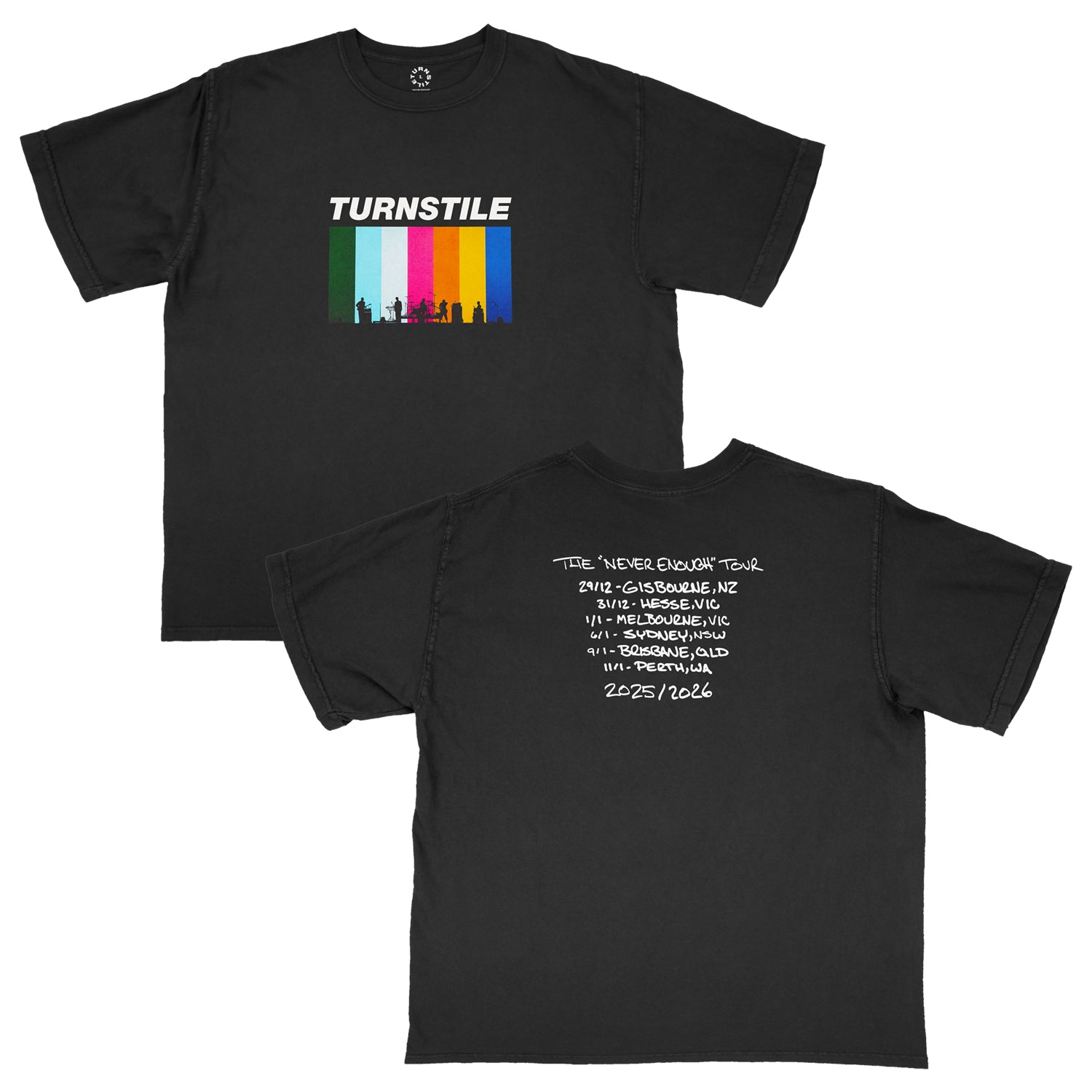 TURNSTILE "TOUR" Black Tee