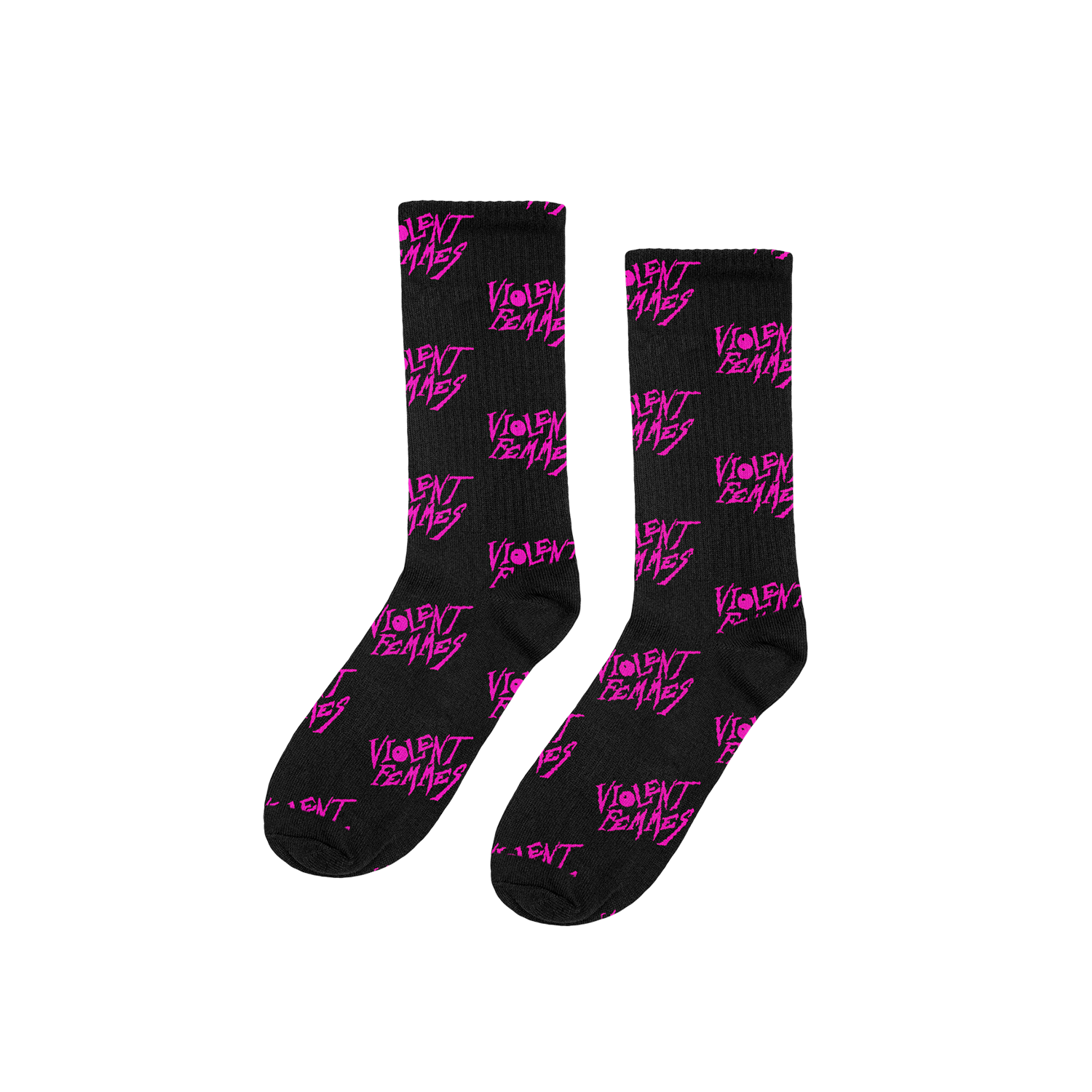 Violent Femmes - Stinky Pattern Socks (Black/Pink)
