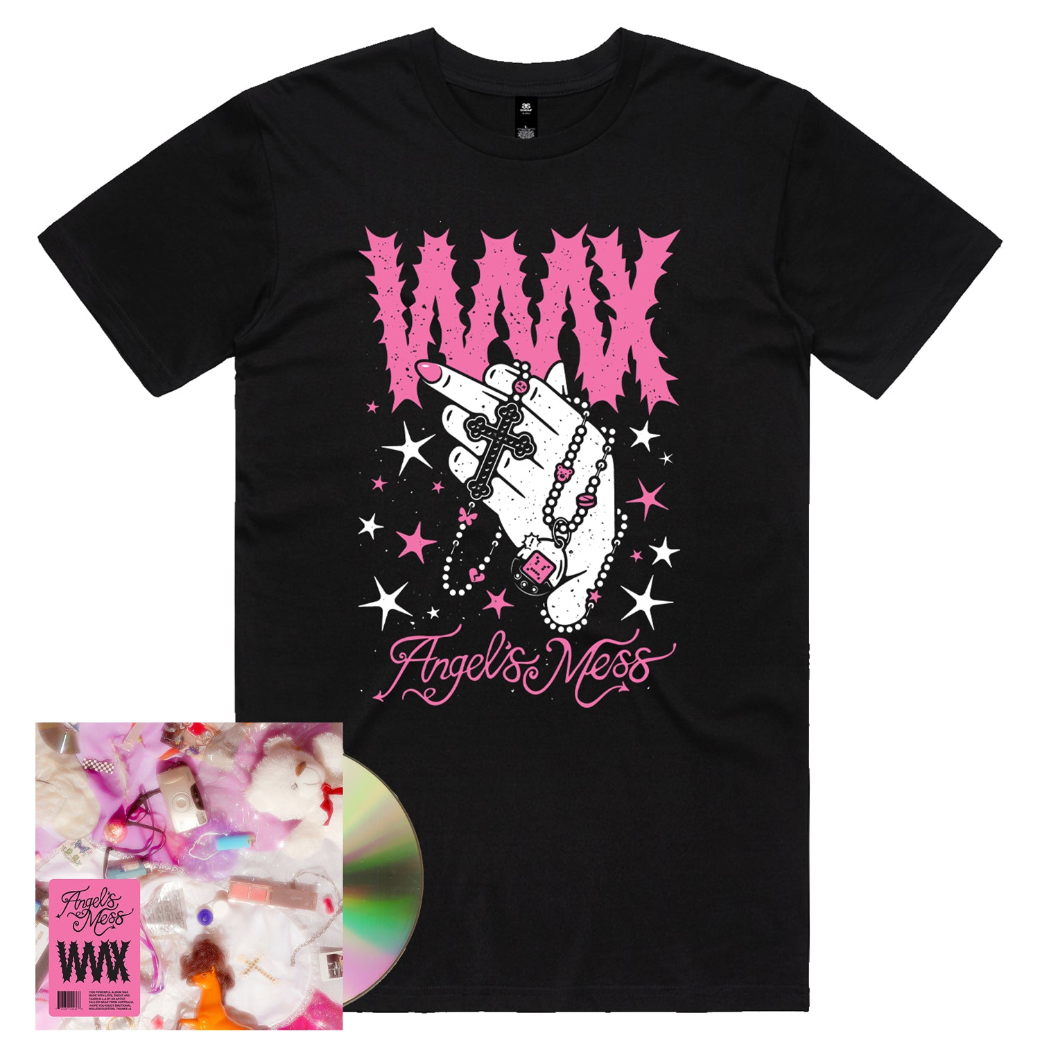WAAX - Angel’s Mess CD + Angel's Mess Tee (Black)