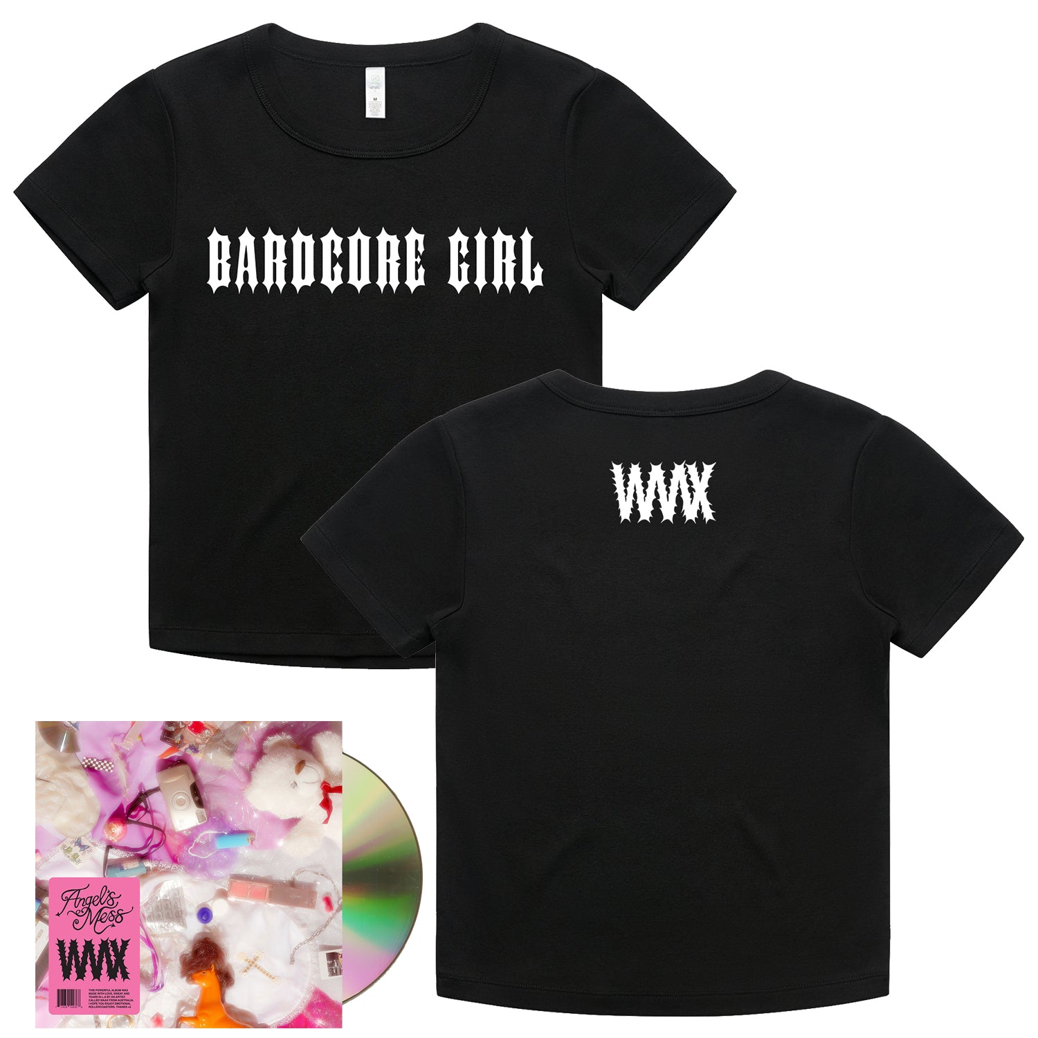 WAAX - Angel’s Mess CD + Bardcore Girl Baby Tee (Black)