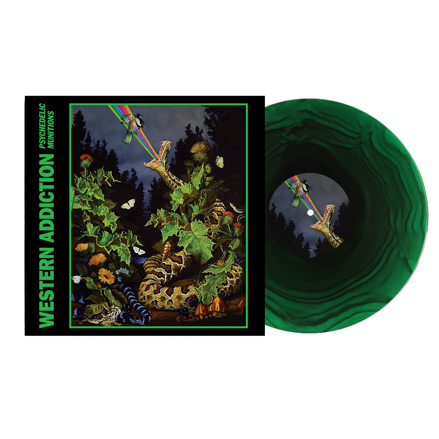 Western Addiction - Psychedelic Munitions LP (Green Ripple Vinyl)