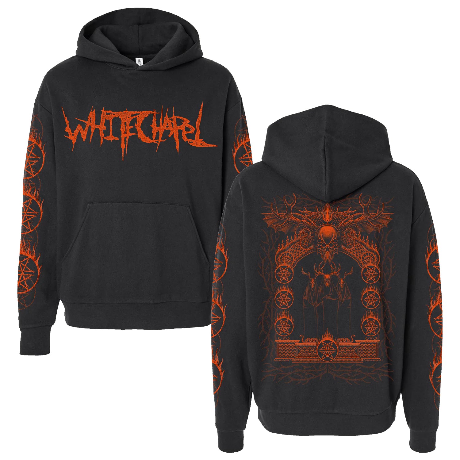 Whitechapel - Flaming Cult Pullover Hoodie (Black)