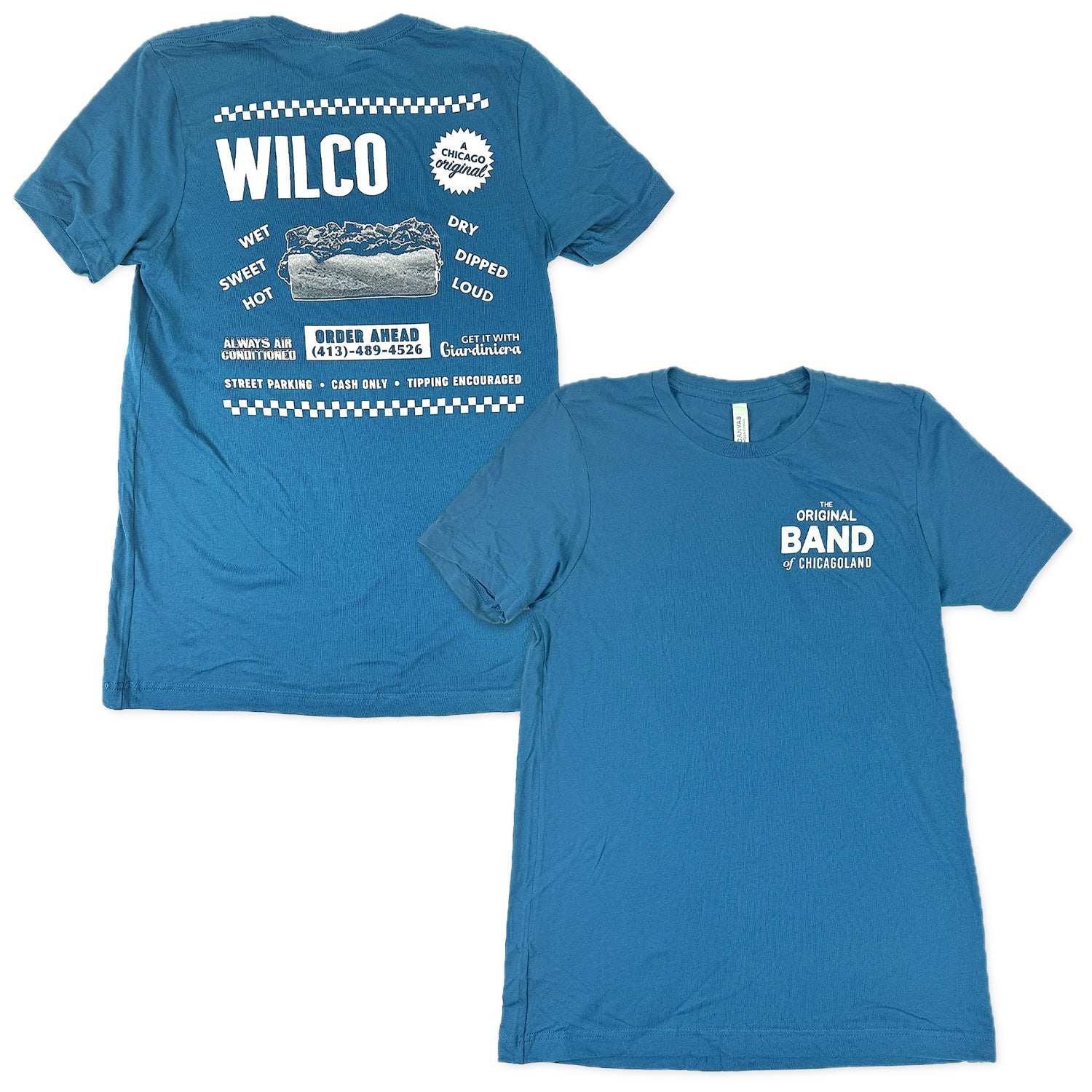 Wilco - The Original Band of Chicagoland T-Shirt (Cool Blue)