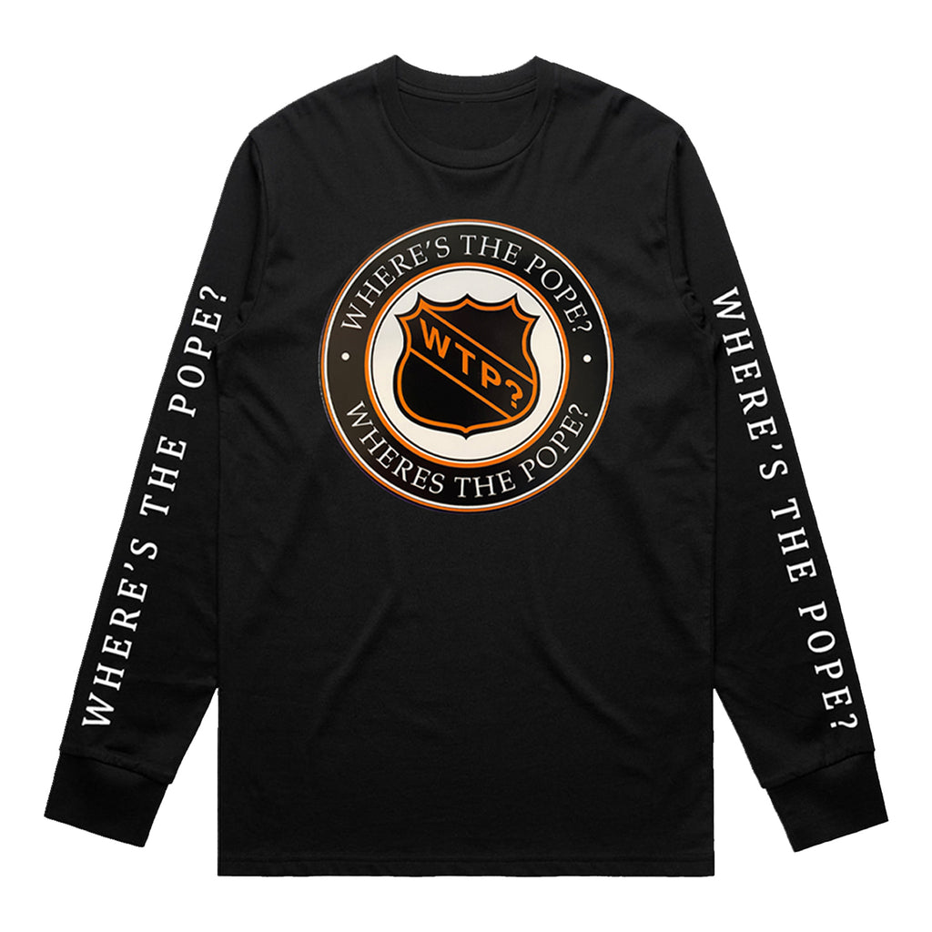 Where's The Pope? - Hockey Longsleeve (Black)