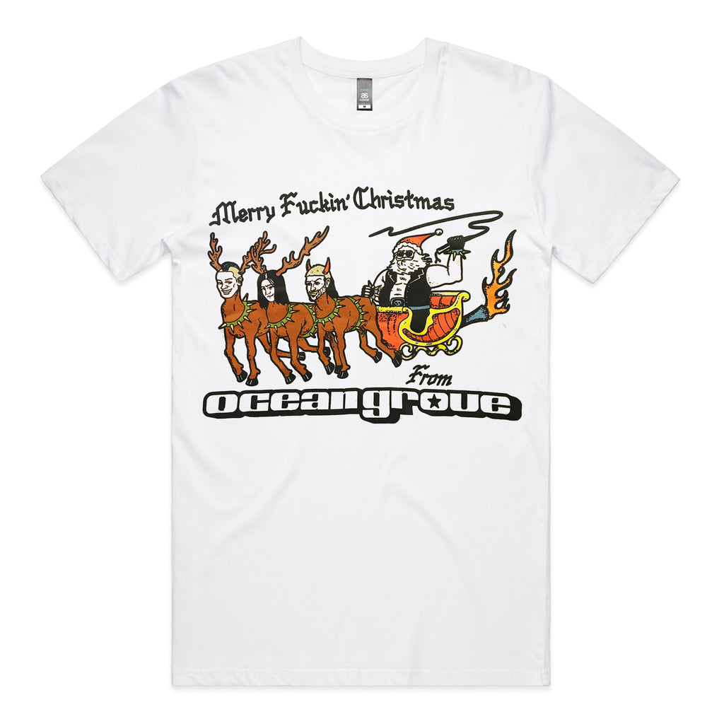 Ocean Grove - Merry Fuckin' Christmas T-Shirt (White)
