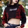 Crucifix Women's Crop Top Sweatshirt (Bloodlet)