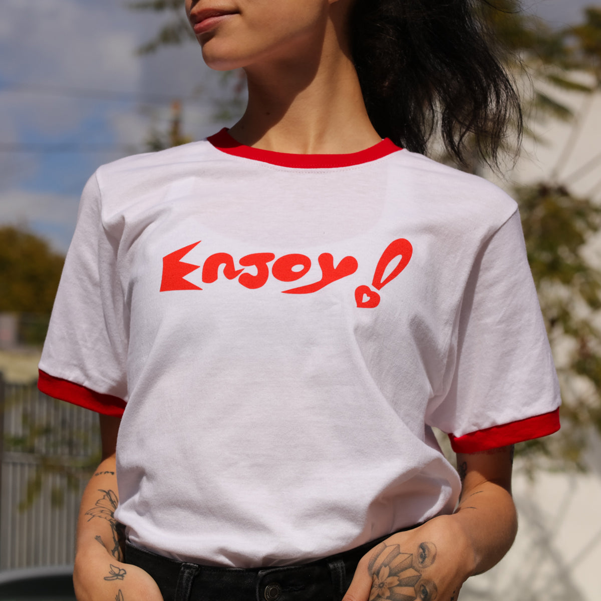 Descendents - Enjoy! Ringer Tee (White/Red)