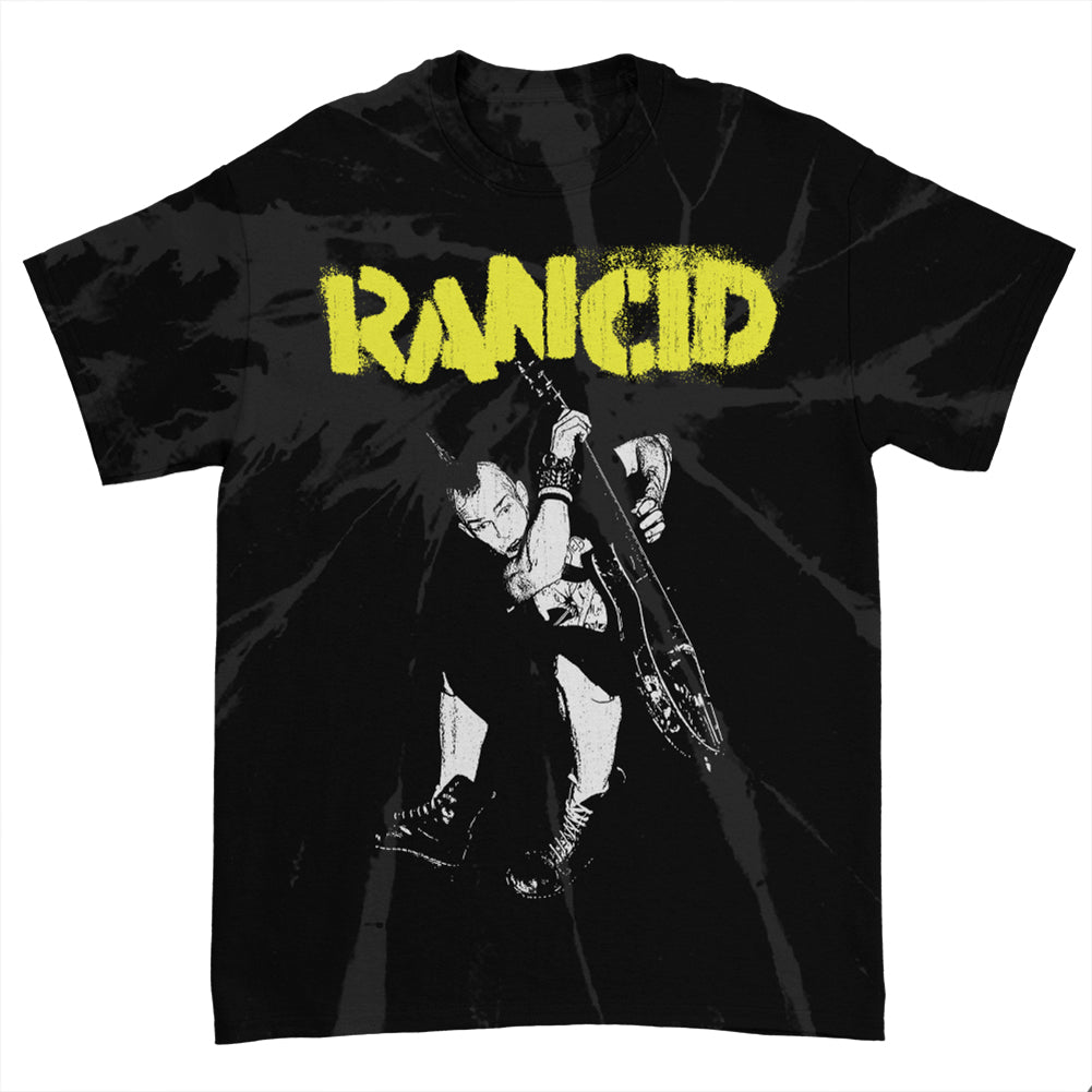 Rancid Guitar T-Shirt (Spiral Black Dye)