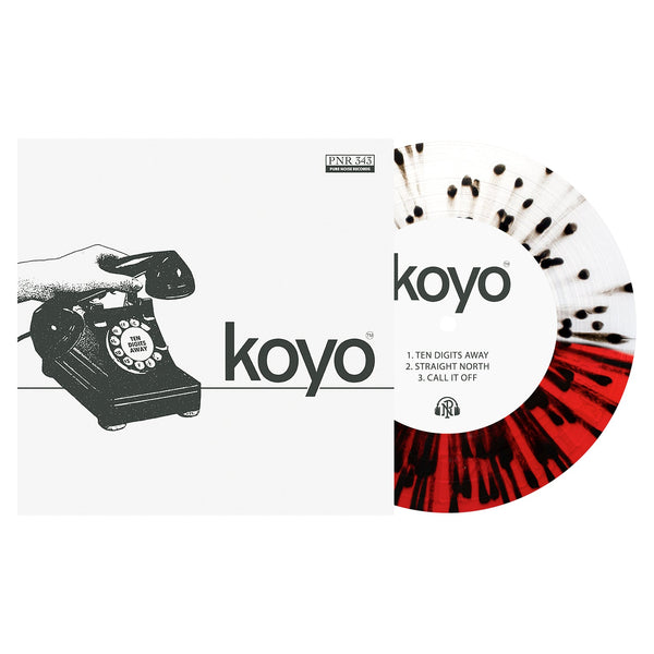 Koyo - Ten Digits Away 7" Vinyl (Half Blood Red/Half Clear with Black Splatter)