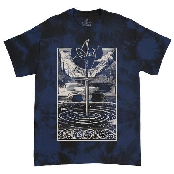 Alcest - Spiritual Logo Tie Dye T-Shirt (Navy)