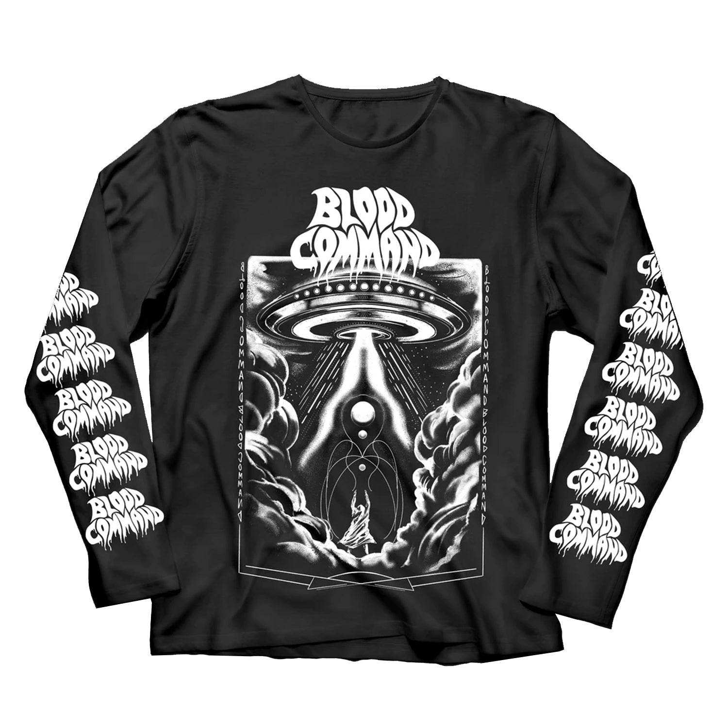 Blood Command - UFO Longsleeve (Black/White)