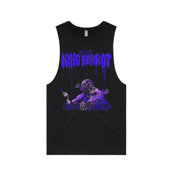 King Parrot - Bite Your Head Off Purple Tank (Black)