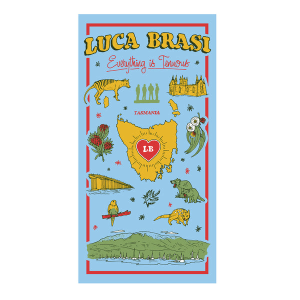 Luca Brasi - Tassie Heart Beach Towel (Blue)
