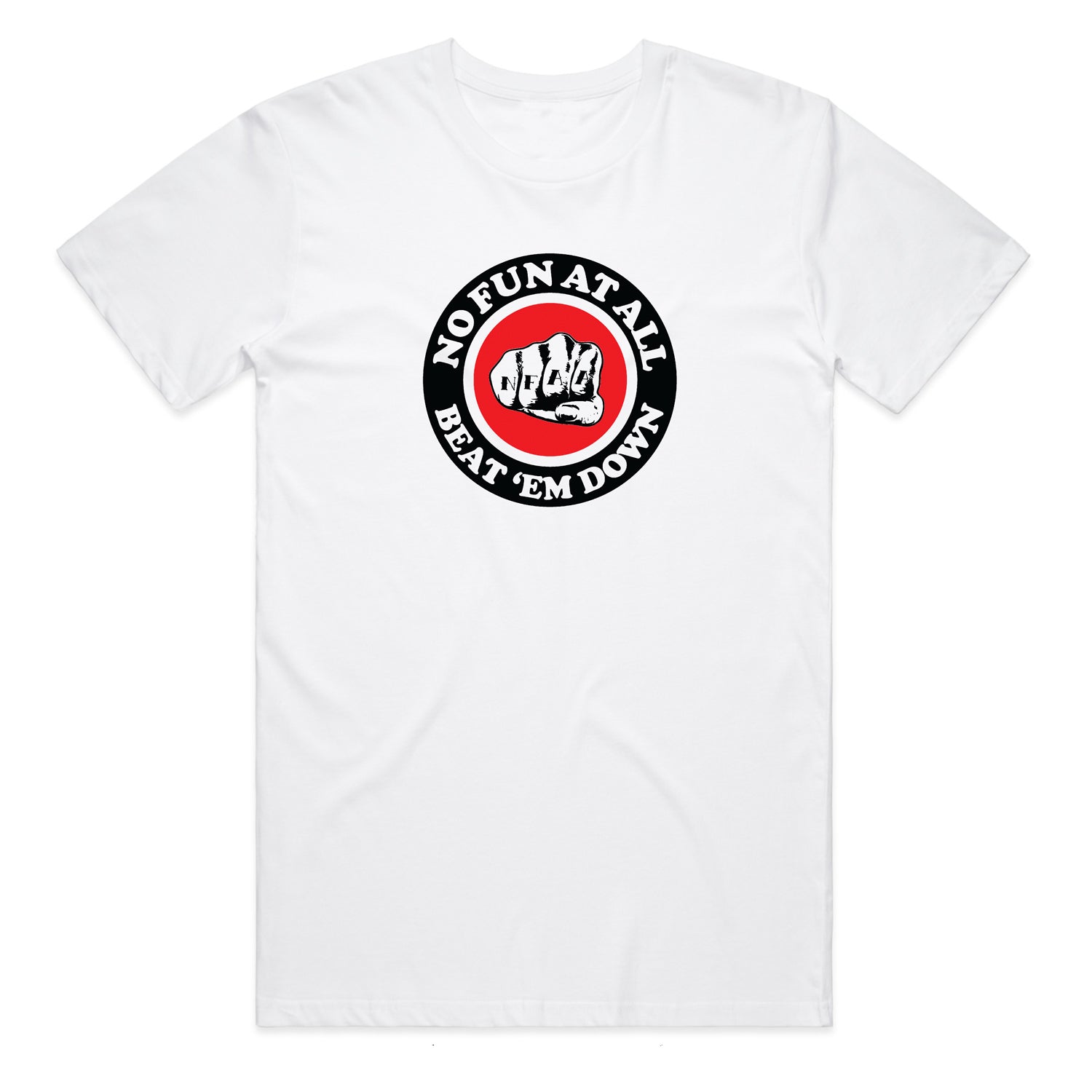No Fun At All - Beat em Down Tee (White)