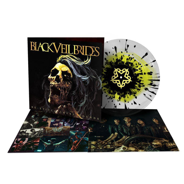 Black Veil Brides - Restitch These Wounds LP (Clear w/ Yellow & Black Splatter)