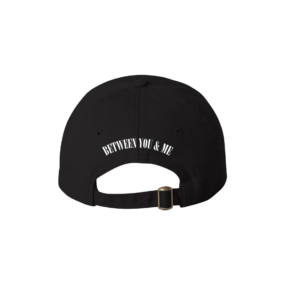Between You and Me - Blue Flower Dad Hat (black) back