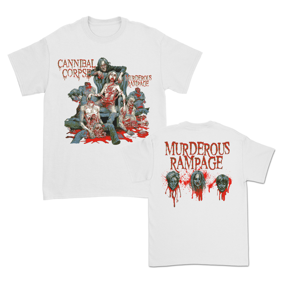 Cannibal Corpse - Murderous Rampage T-Shirt (White)