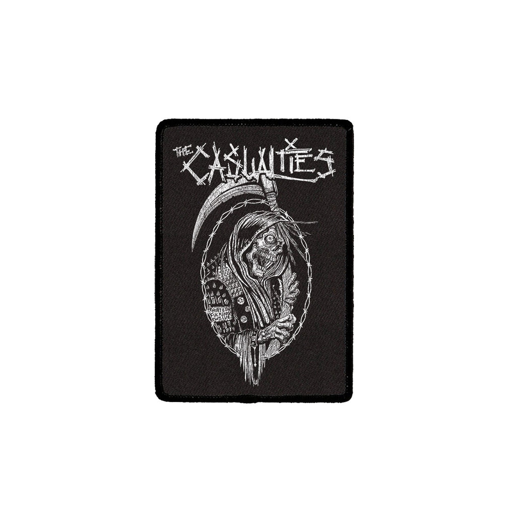 The Casualties - Crust Reaper Embroidered Patch (Black)