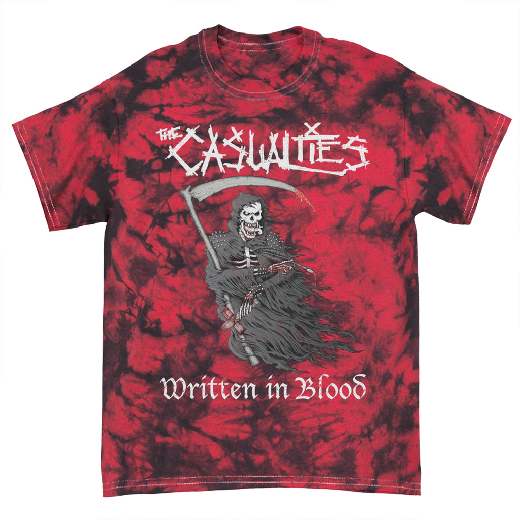The Casualties - Written in Blood Crystal Dye Tee (Red)