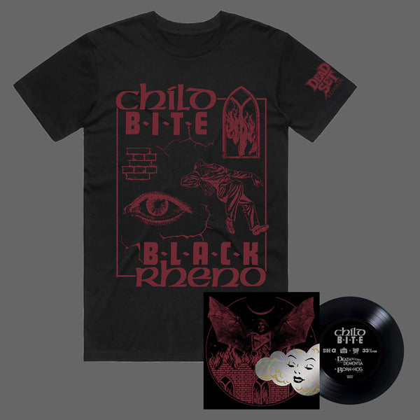Black Rheno/Child Bite - Black Rheno/Child Bite Split 7” + T-Shirt