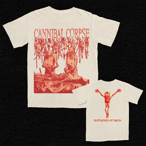 Cannibal Corpse - Butchered At Birth Boot T-Shirt (Ivory)