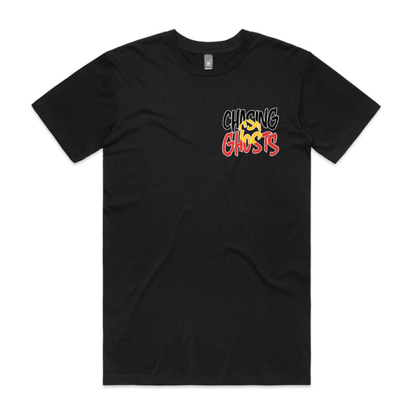 Chasing Ghosts - Colour Logo Tee (Black)