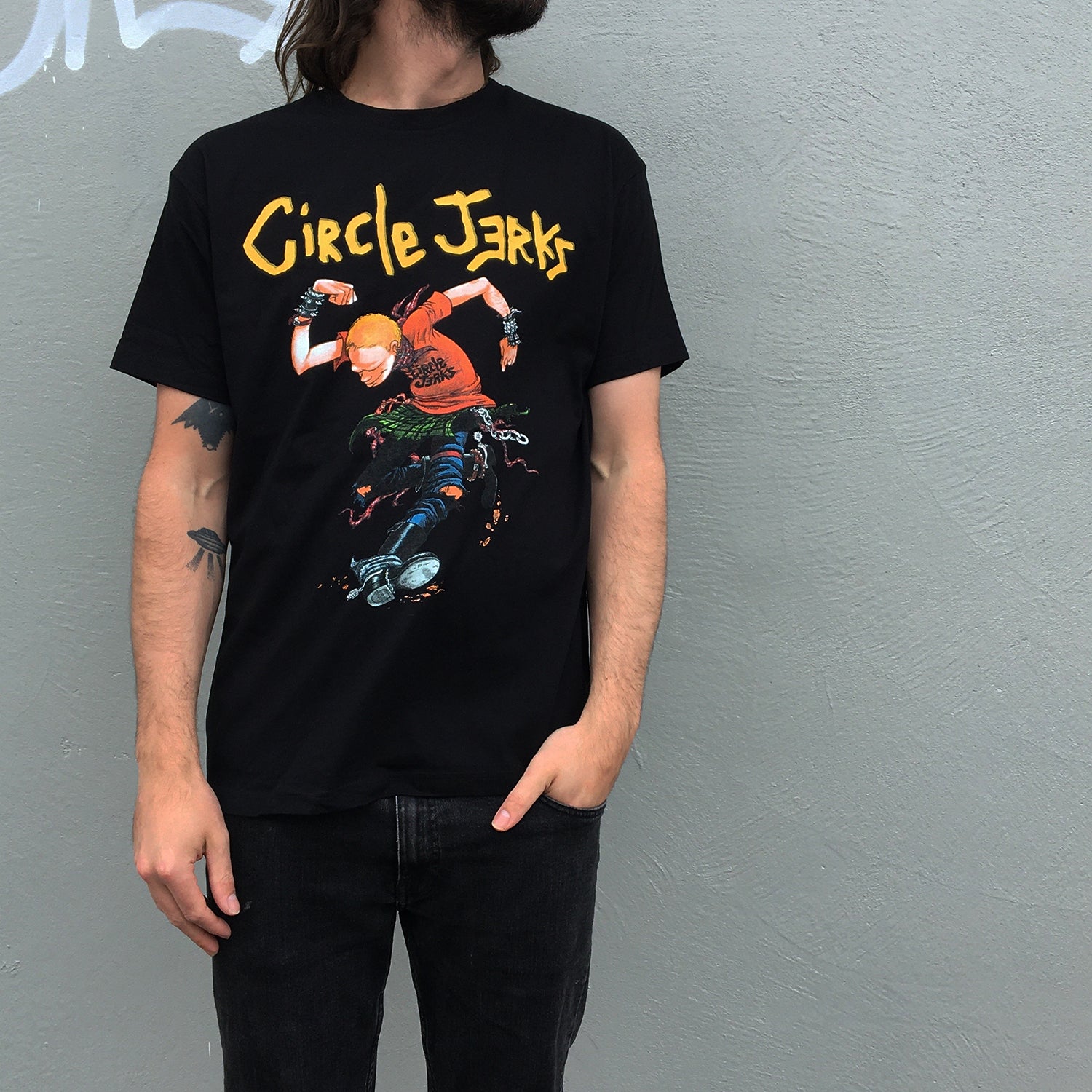 Circle Jerks - Full Colour Skankman Tee (Black)