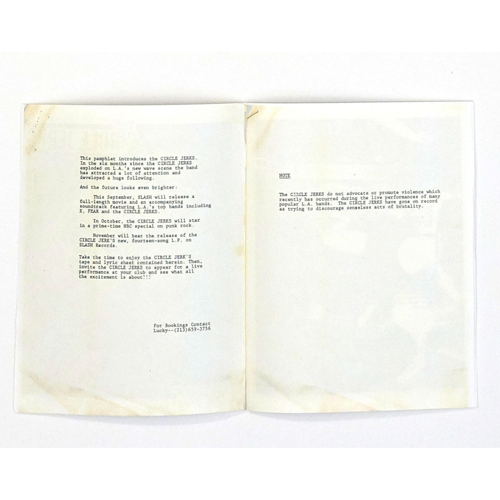 Circle Jerks - Zine 2