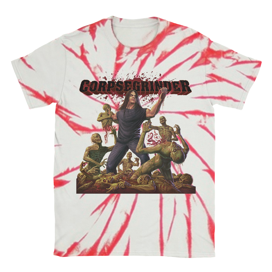 Corpsegrinder - Album Art Dyed T-Shirt (Red Swirl)
