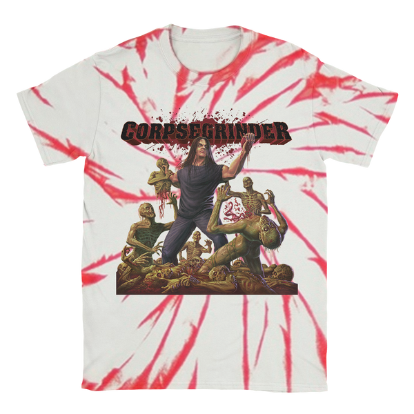 Corpsegrinder - Album Art Dyed T-Shirt (Red Swirl)