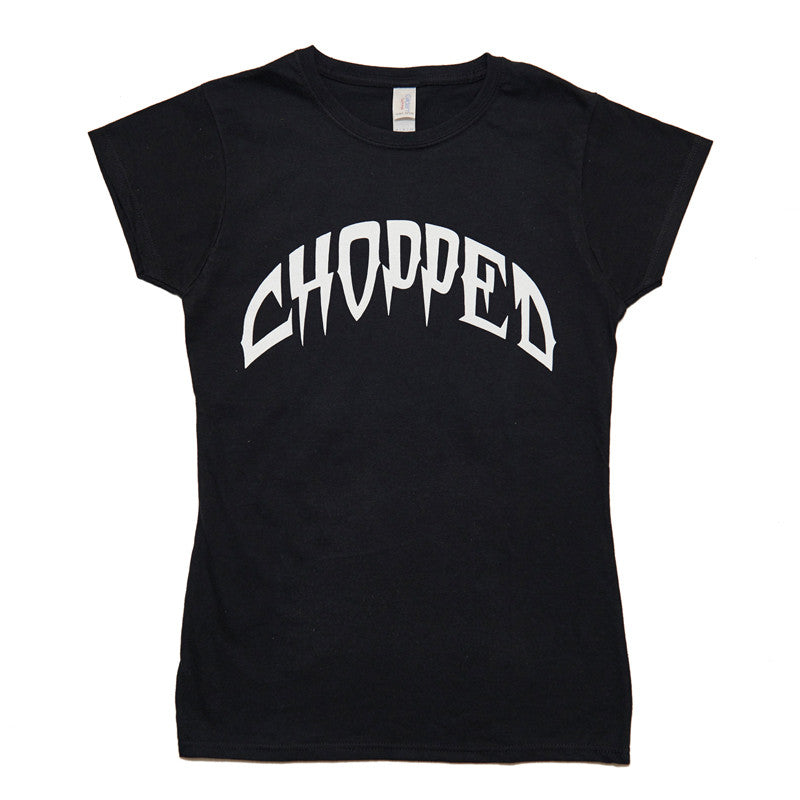 Chopped Logo Womens T-shirt Black