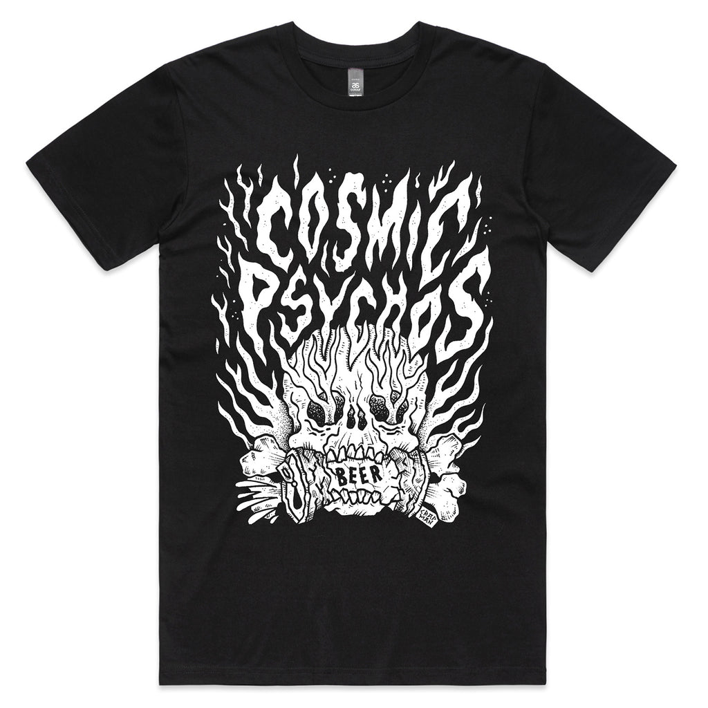 Cosmic Psychos - Beer Crusher T-Shirt (Black)