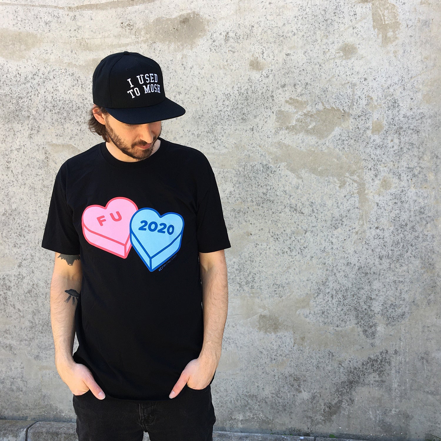 F U 2020 Candy Hearts T-Shirt (Black)