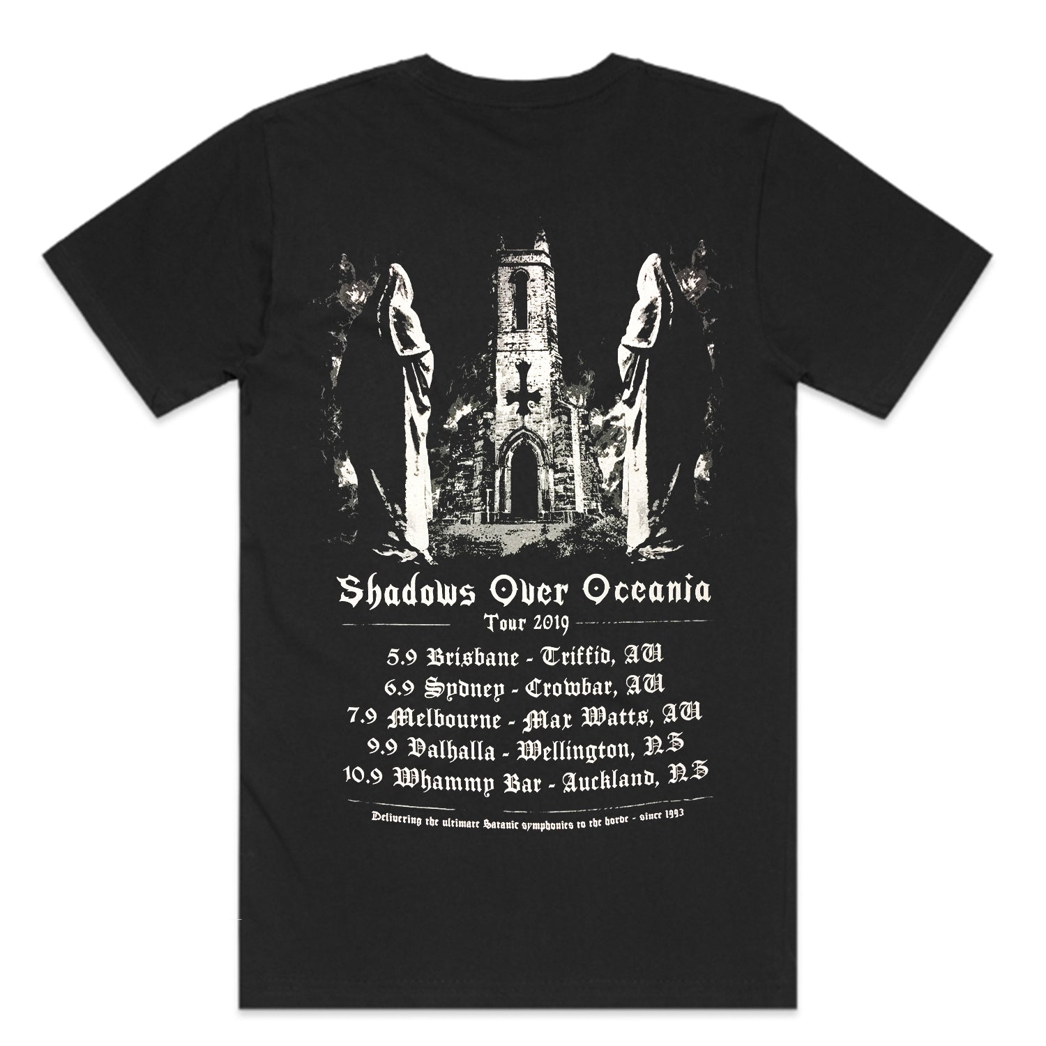 Dark Funeral - Shadows Over Oceania Tour 2019 T-Shirt (Black)
