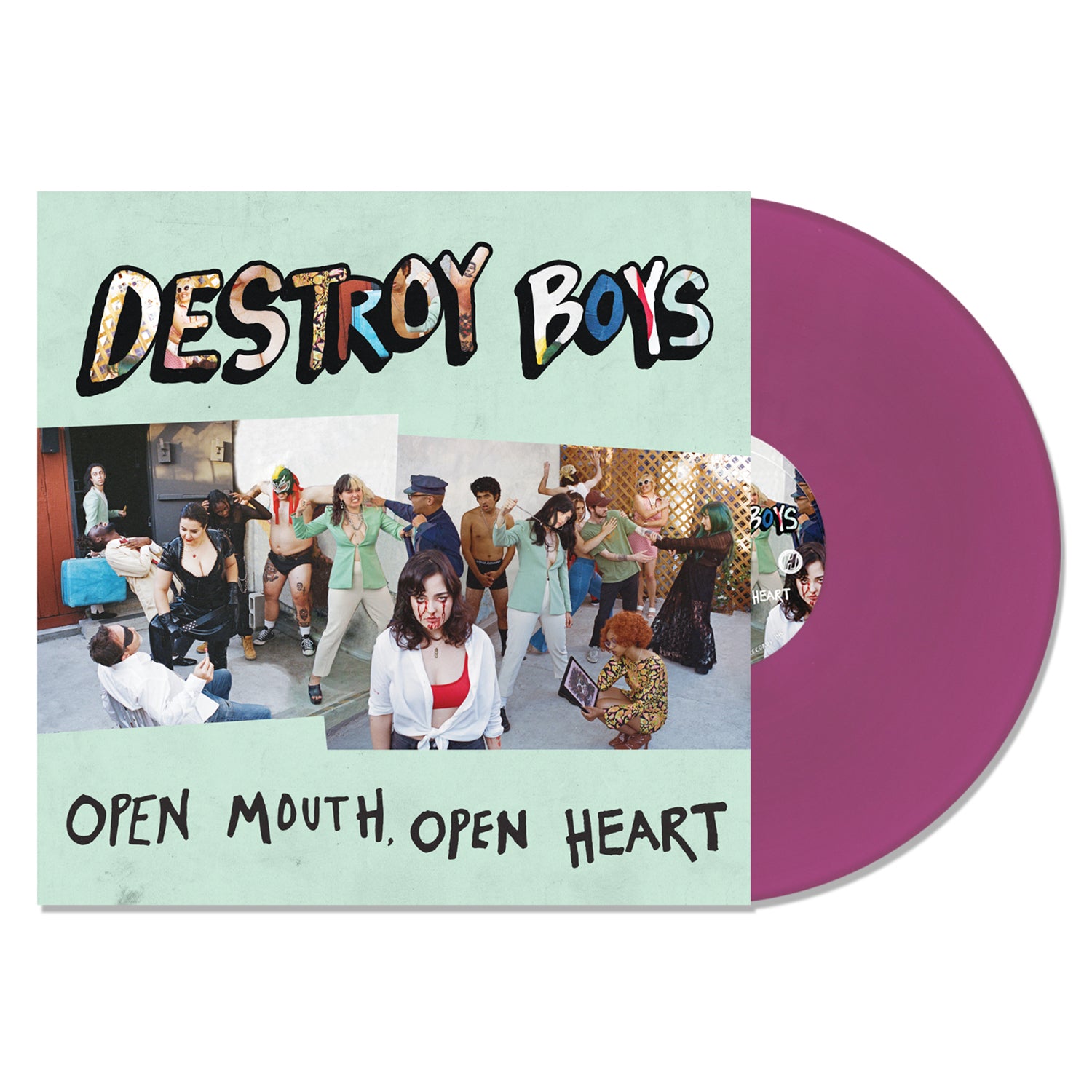 Destroy Boys - Open Mouth, Open Heart LP (Purple Vinyl)