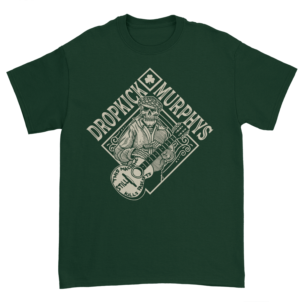 Dropkick Murphys - Skelly Cousin Tshirt (Hunter Green)