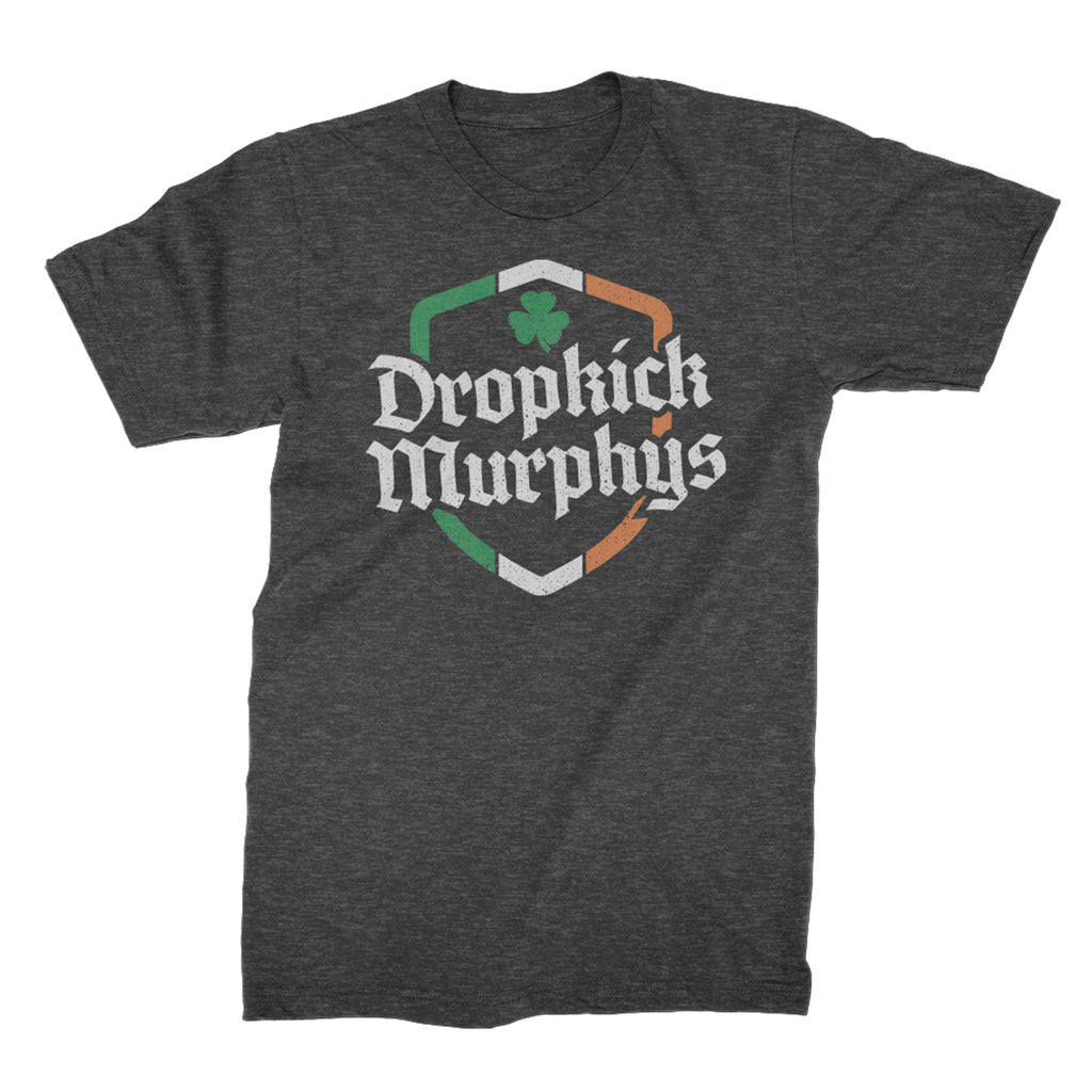 Dropkick Murphys – Ire Shield T-Shirt (Heather Smoke)