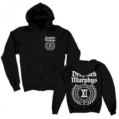 Short Stories Crest Zip-Up Hoodie (Black)