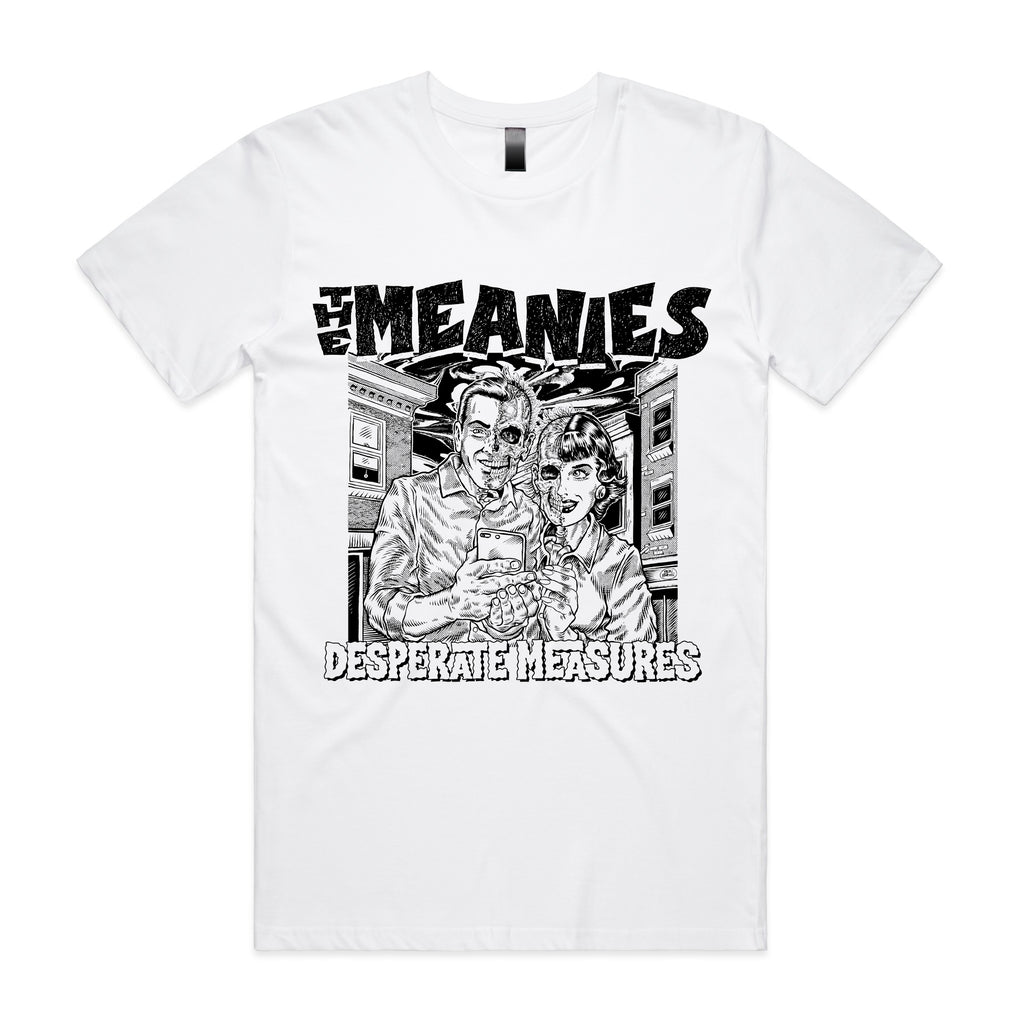 The Meanies - Desperate Measures T-shirt (White)
