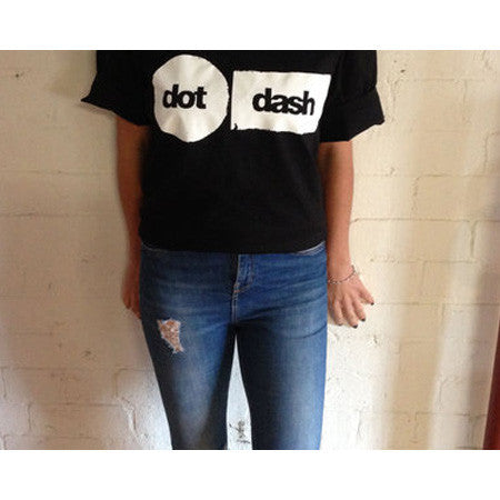Dot Dash Black T-shirt